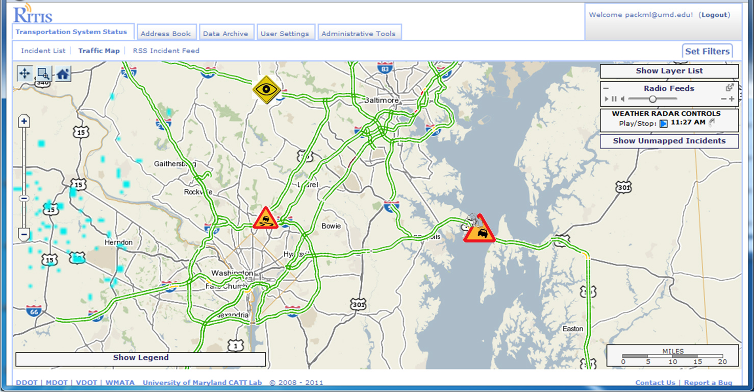Clarus10 Figure 10: User defined alerts help to unclutter the map.